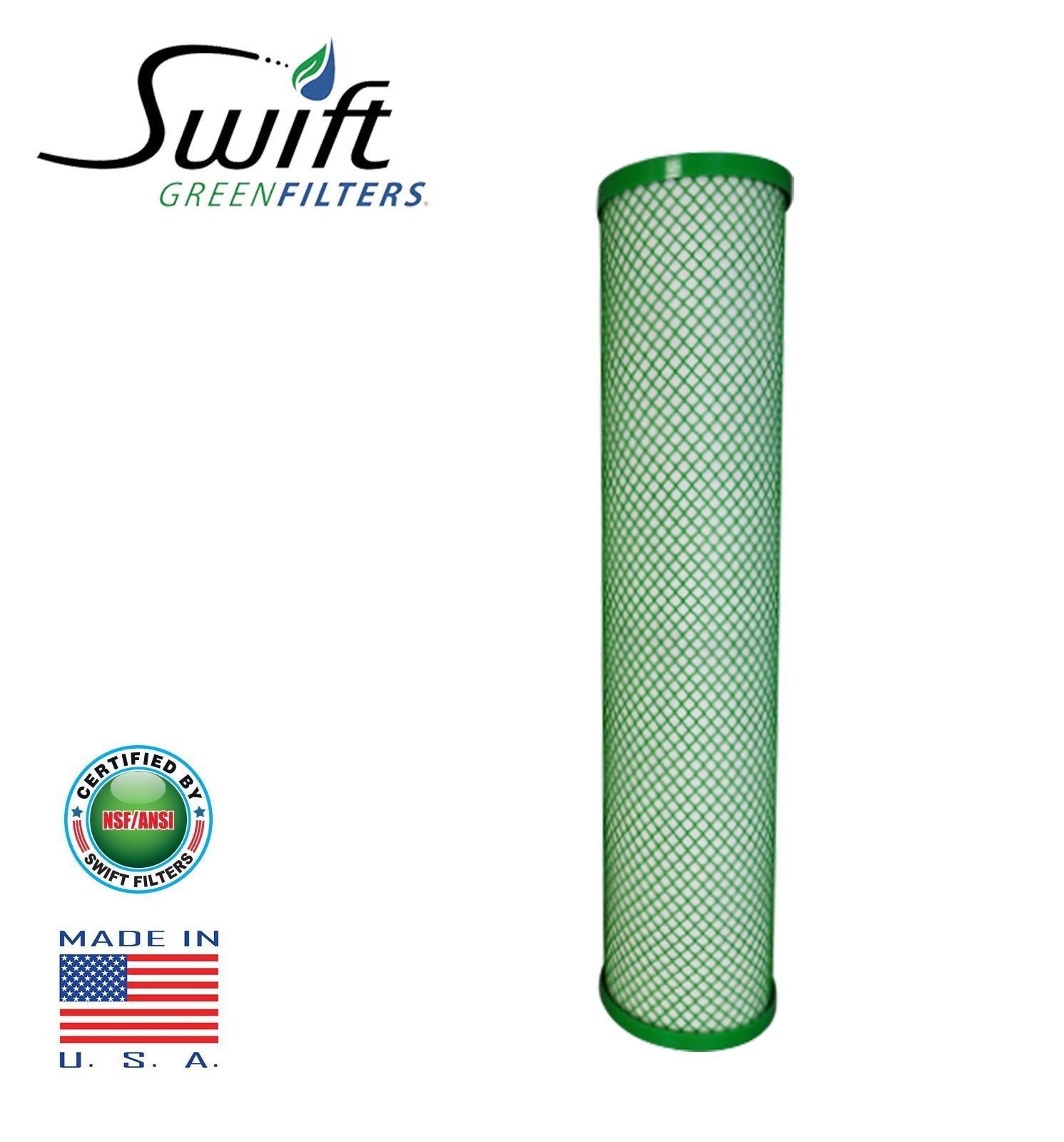 Swift (SGF10Pb1) Replaces Filtrex FX10PB1 9.75"x2.75" LEAD/CYST Green Block Carbon 1 Micron Filter - The Filters Club