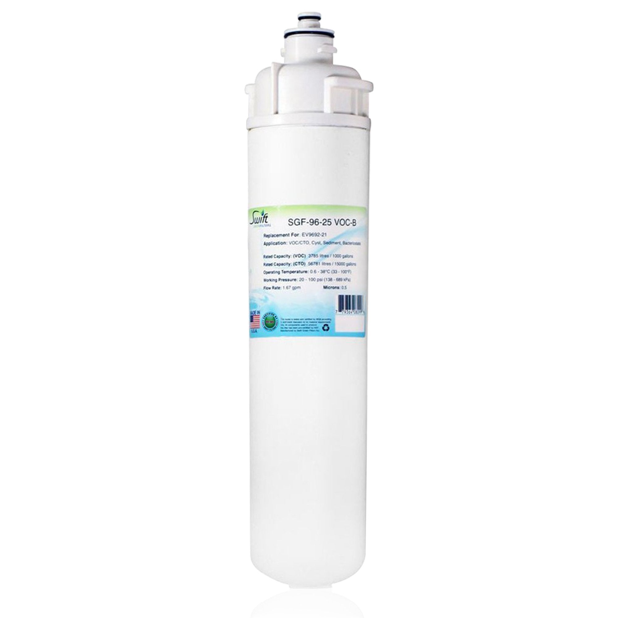 Replacement for Everpure EV9692-21 Filter by Swift Green Filters SGF-96-25 VOC-B