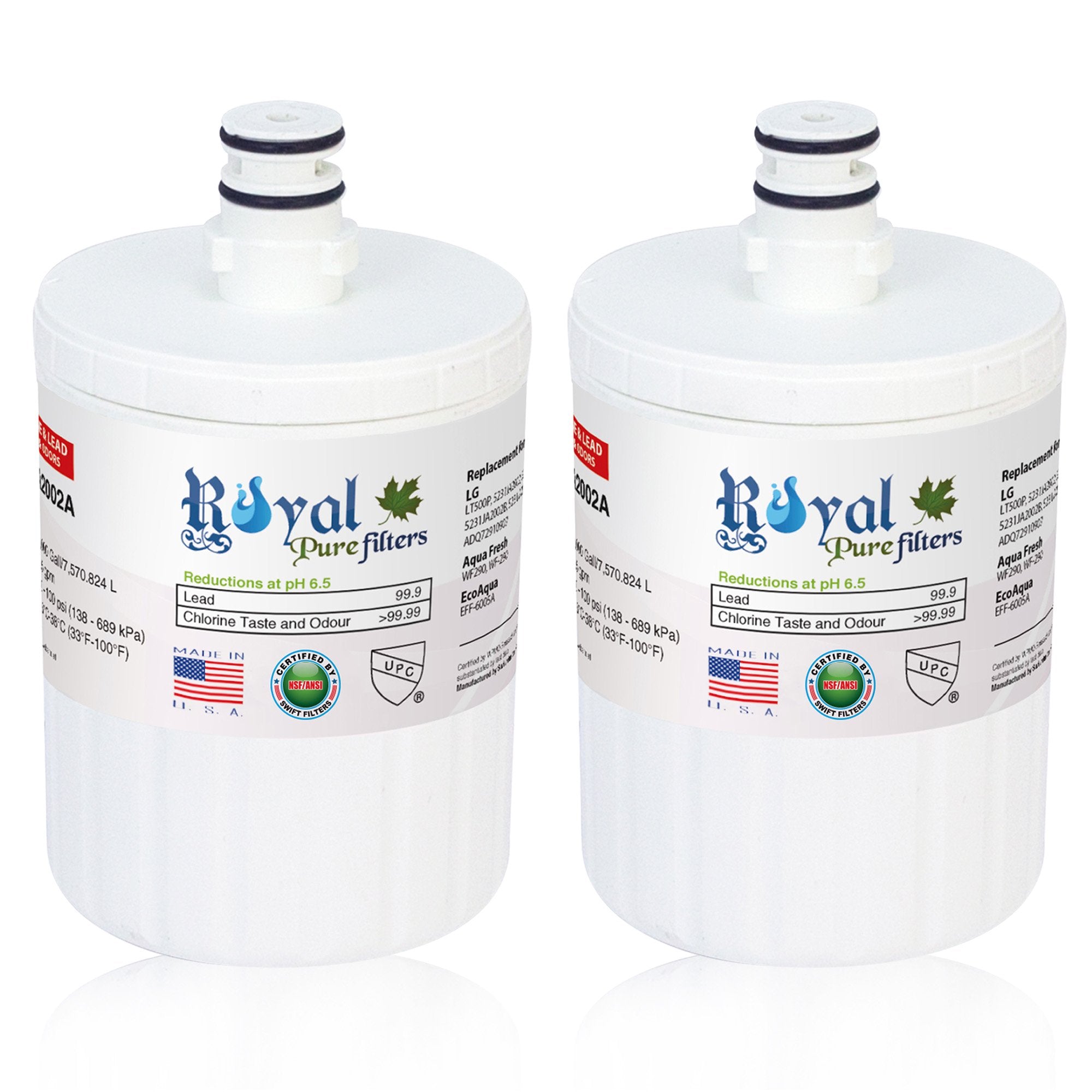 Replacement for LG 5231JA2002A, LT500P Compatible CTO Refrigerator Water Filter