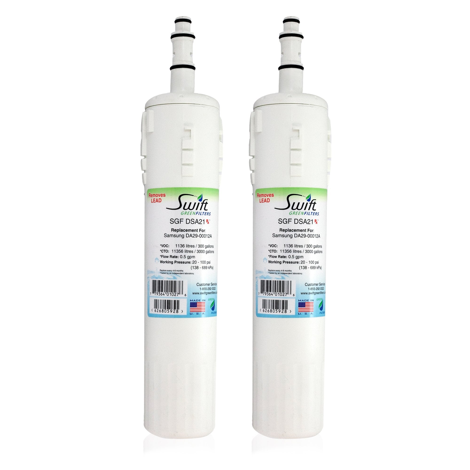 Samsung DA29-00012B  Pharmaceutical Replacement Refrigerator Filter 2 pack