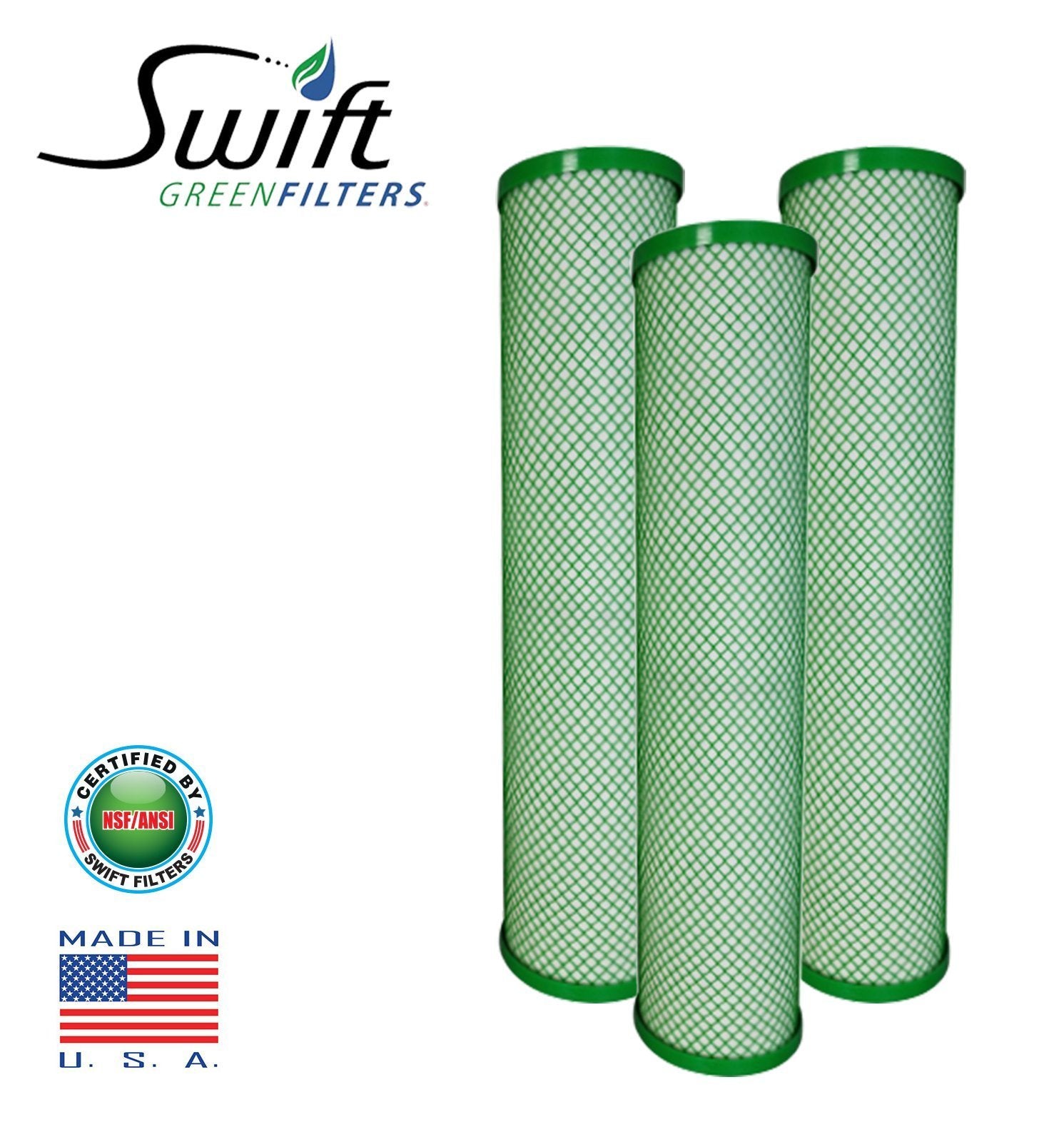 Swift (SGF10CL2) 9.75"x 2.75" CL2 Series Green Block Carbon Filter 10 Micron - The Filters Club