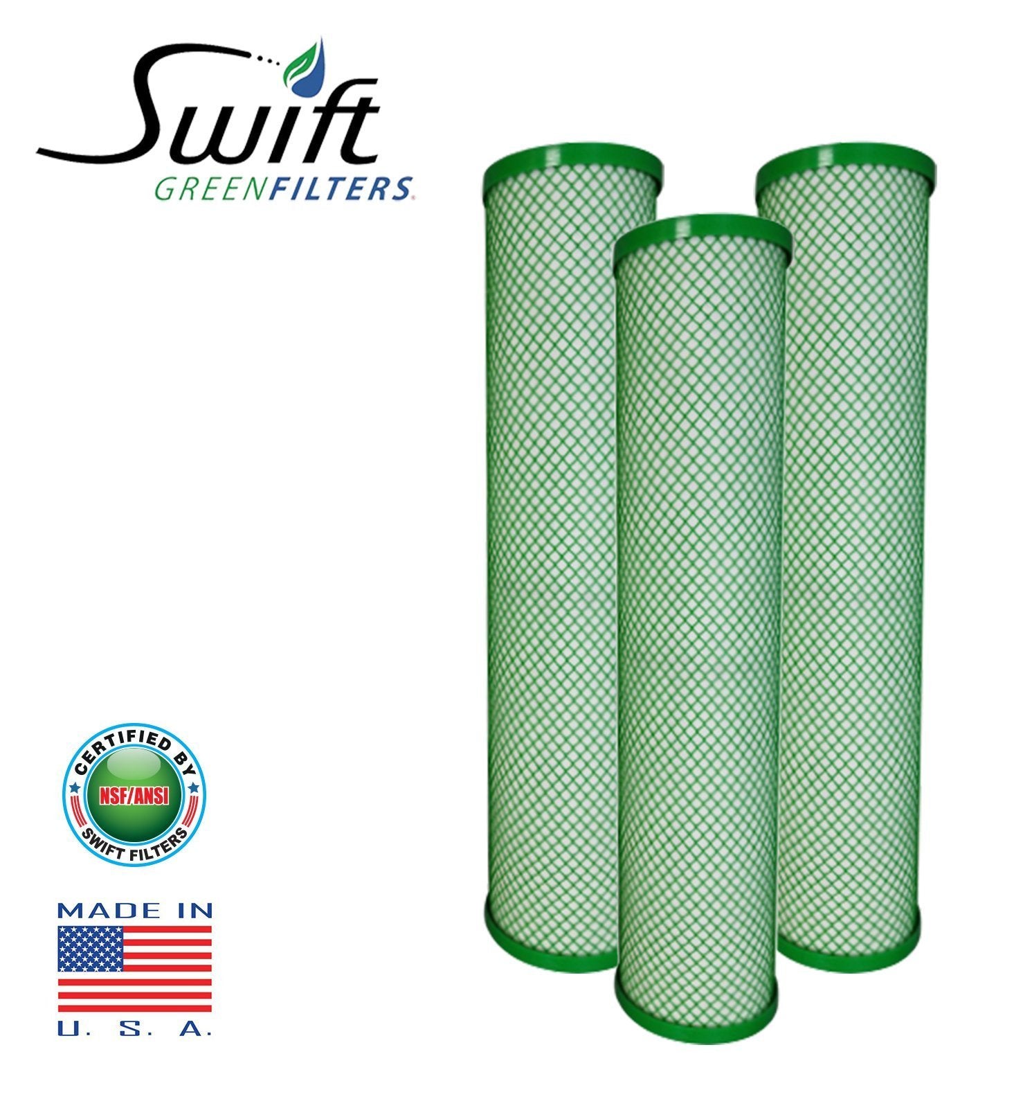 Swift (SGF20CYST) Replaces Filtrex FX20CYST 20"x 2.75" CYST Green Block Carbon Filter 1 Micron - The Filters Club