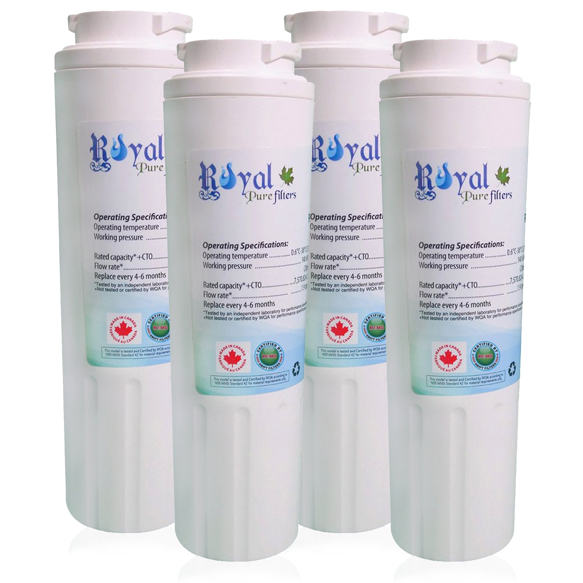 EveryDrop EDR4RXD1, Maytag Ukf8001 & Whirlpool 4396395 Compatible CTO Refrigerator Water Filter 4 PACK