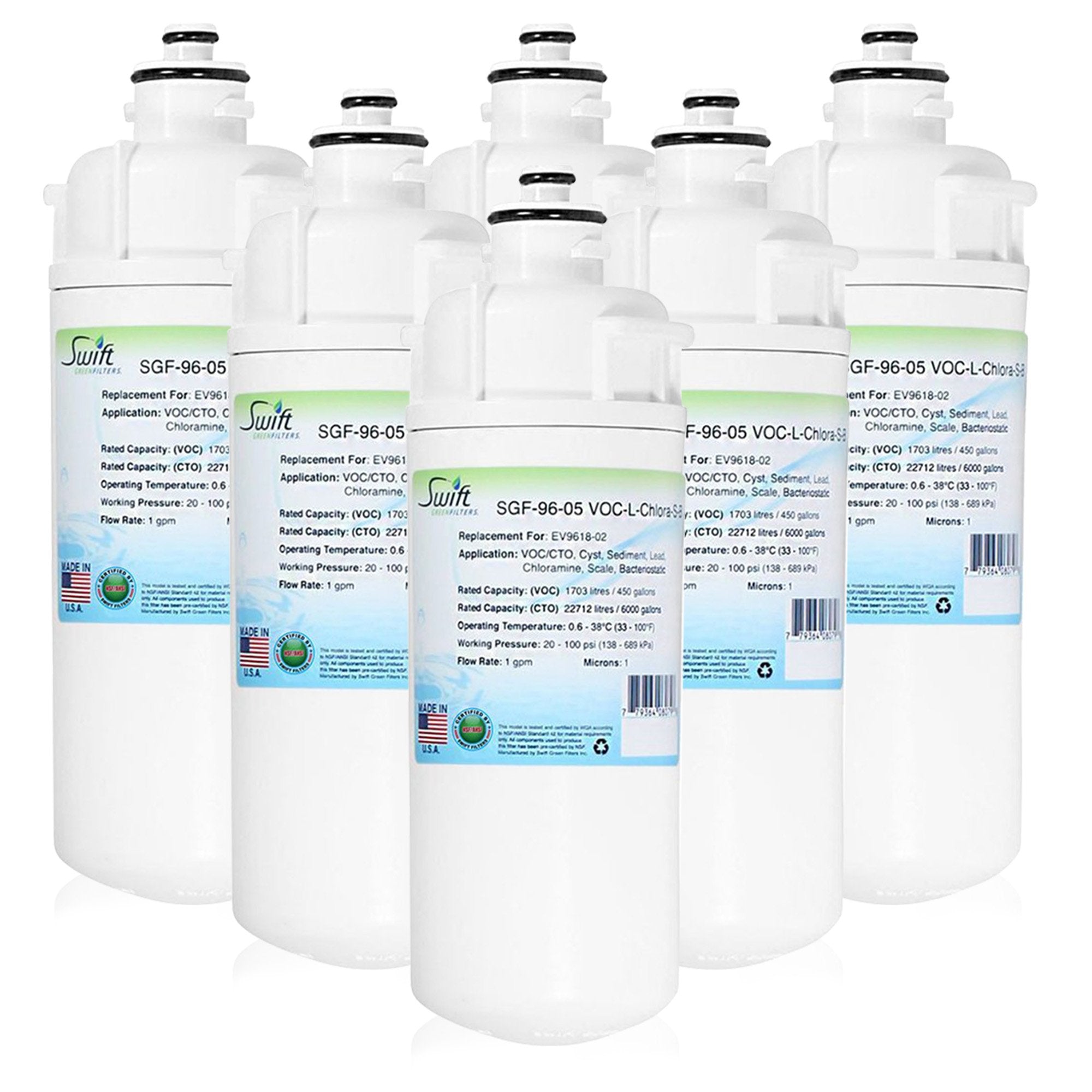 SGF-96-05 VOC-L-Chlora-S-B Replacement water filter for Everpure EV9618-02 by Swift Green Filters