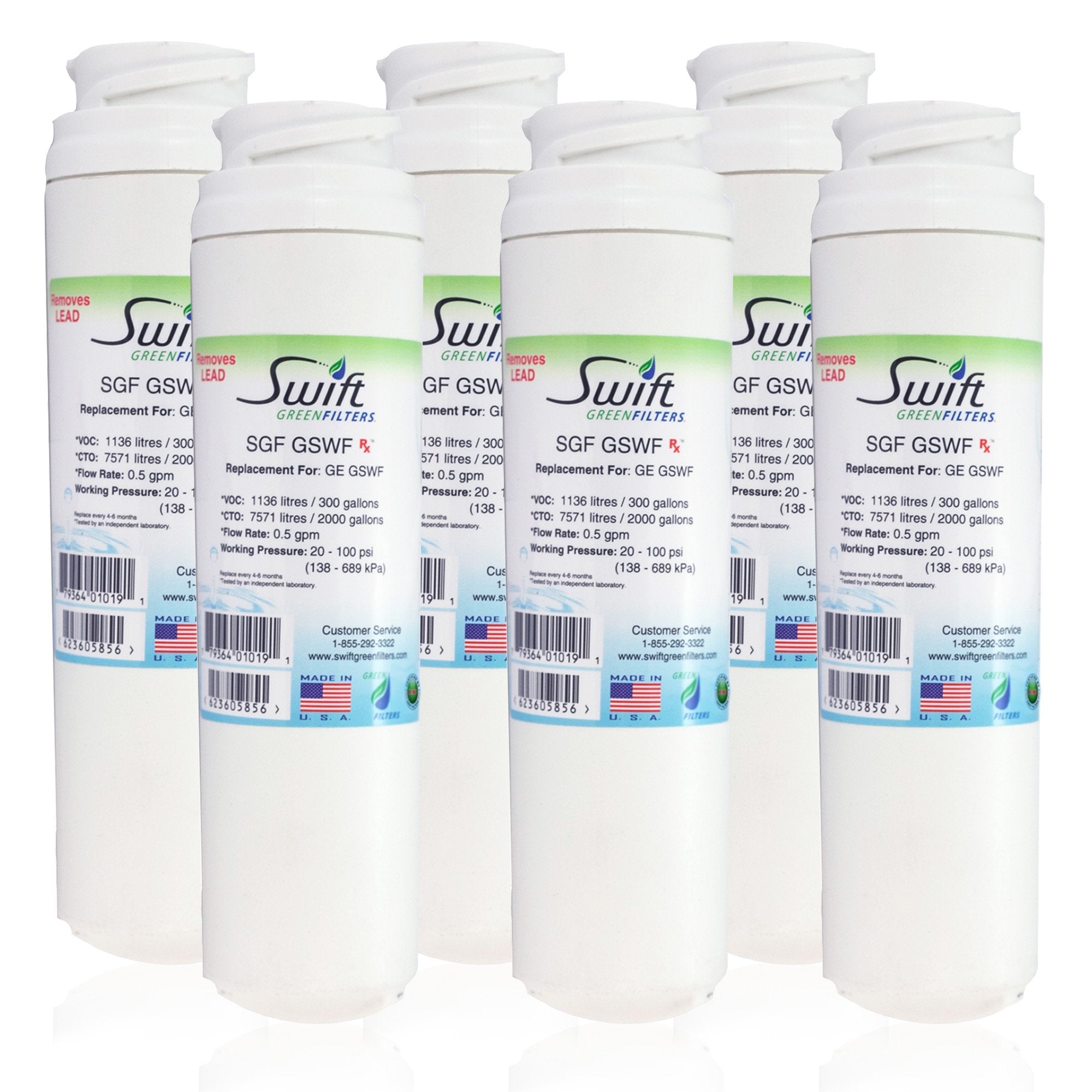 GE GSWF, Tier 1 RWF1061 & EcoAqua EFF-6023A Compatible Pharmaceutical Refrigerator Water Filter