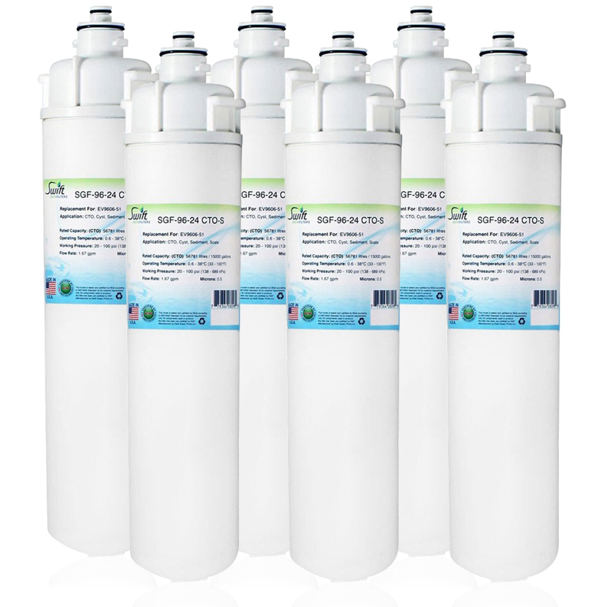 Replacement for Everpure EV9606-51 Filter by Swift Green Filters SGF-96-24 CTO-S