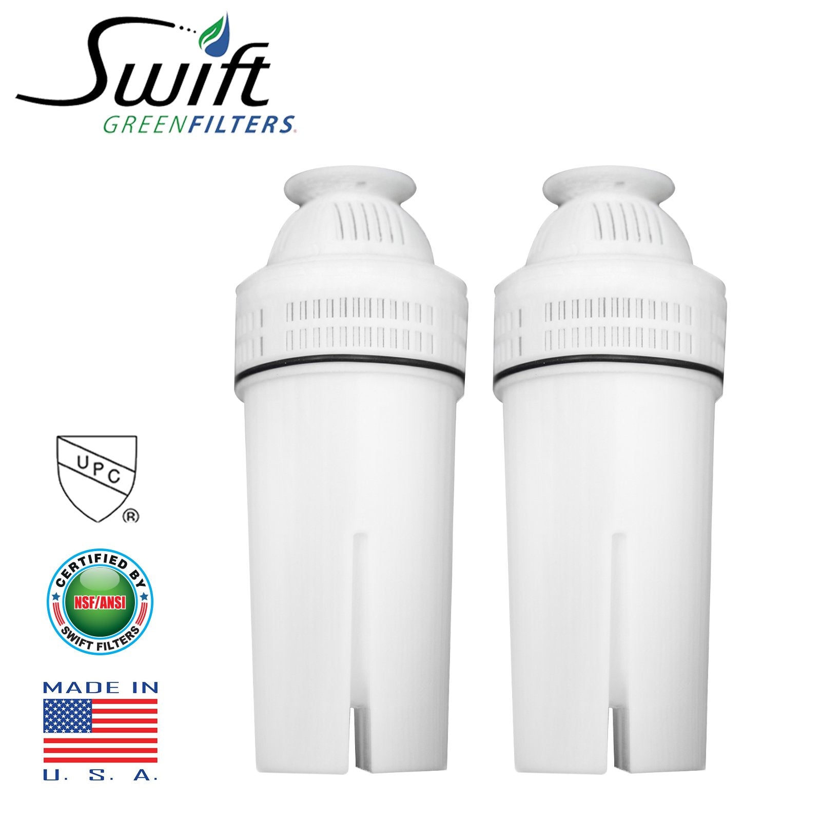 Swift Green Filters Brita Pitcher Water Filtration Replacement Filter, White SGF-B-P -VOC