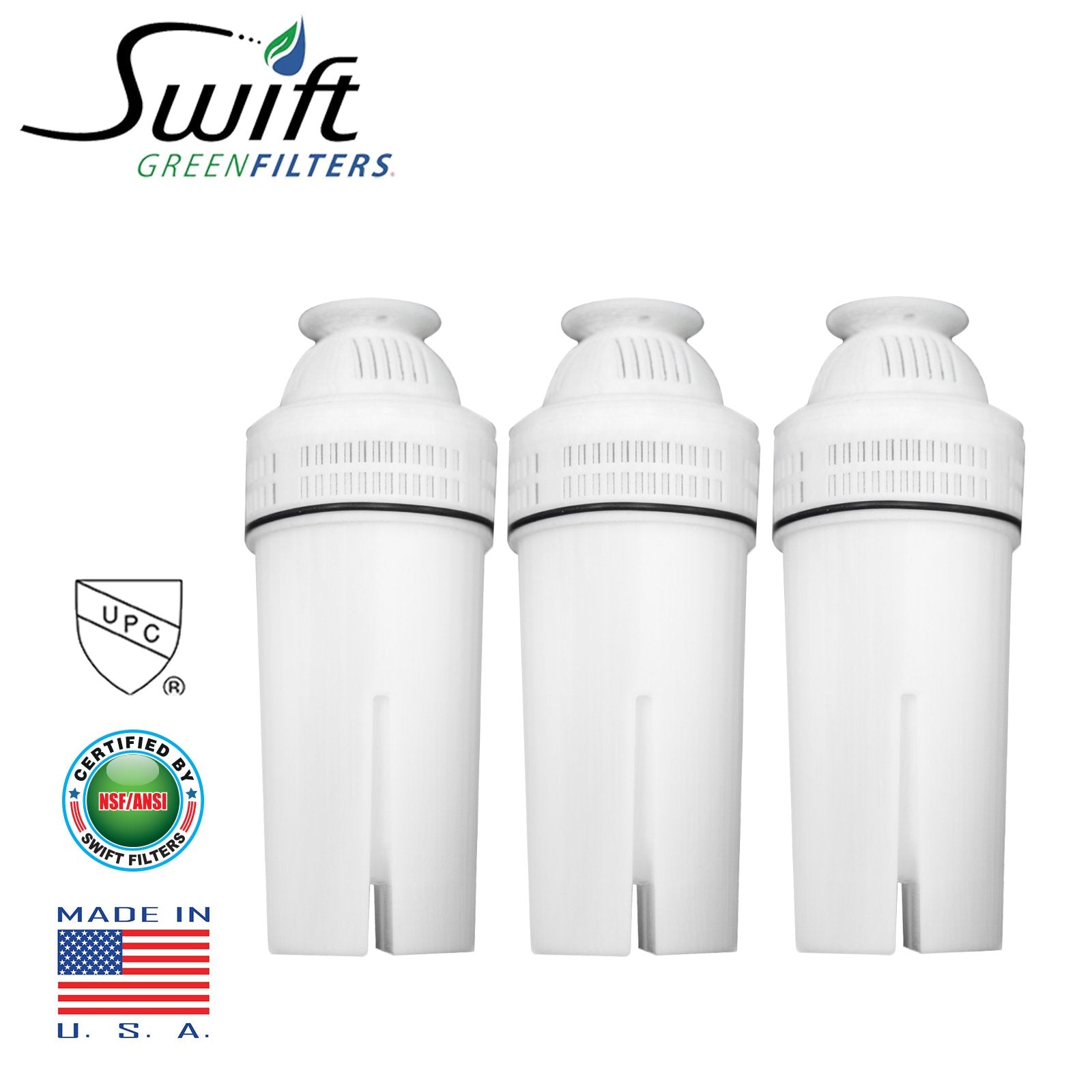 Swift Green Filters Brita Pitcher Water Filtration Replacement Filter, White SGF-B-P -VOC