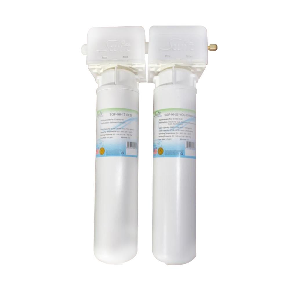 SGF3-17MAX-Rx-2 (Double Candle System)  Multi stage Under the Sink System with ultra high Capacity,Direct Connect Fittings-Removes Pharmaceutical ,VOC, Chlorine,Arsenic, Lead,Heavy metals,CTO and Sediment - The Filters Club