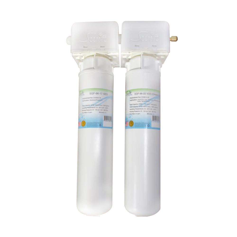 SGF3-22MAX-Rx-2 (Double Candle System) Multi stage Under the Sink System with ultra high Capacity,Direct Connect Fittings-Removes Pharmaceutica ,VOC, Chlorine,Arsenic, Lead,Heavy metals,CTO and Sediment - The Filters Club