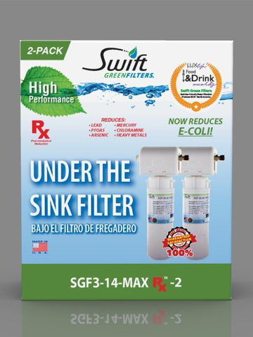 SGF3-14-MAX-RX-2 (Double Candle System) Multi stage Under the Sink System with ultra high Capacity,Direct Connect Fittings-Removes Pharmaceutical ,VOC, Chlorine,Arsenic, Lead,Heavy metals,CTO and Sediment - The Filters Club