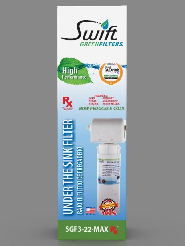 SGF3-22MAX-Rx (Single Candle System) Under the Sink System with ultra high Capacity,Direct Connect Fittings-Removes Pharmaceutical ,VOC, Chlorine,Arsenic, Lead,Heavy metals,CTO - The Filters Club