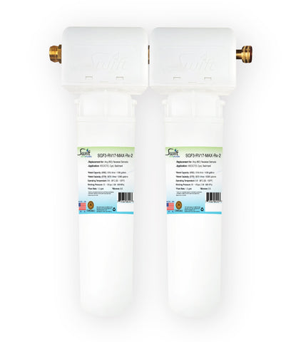 SGF3-RV17MAX-RX-2 (Double Candle System) Multi stage RV Water Filter System with ultra high Capacity