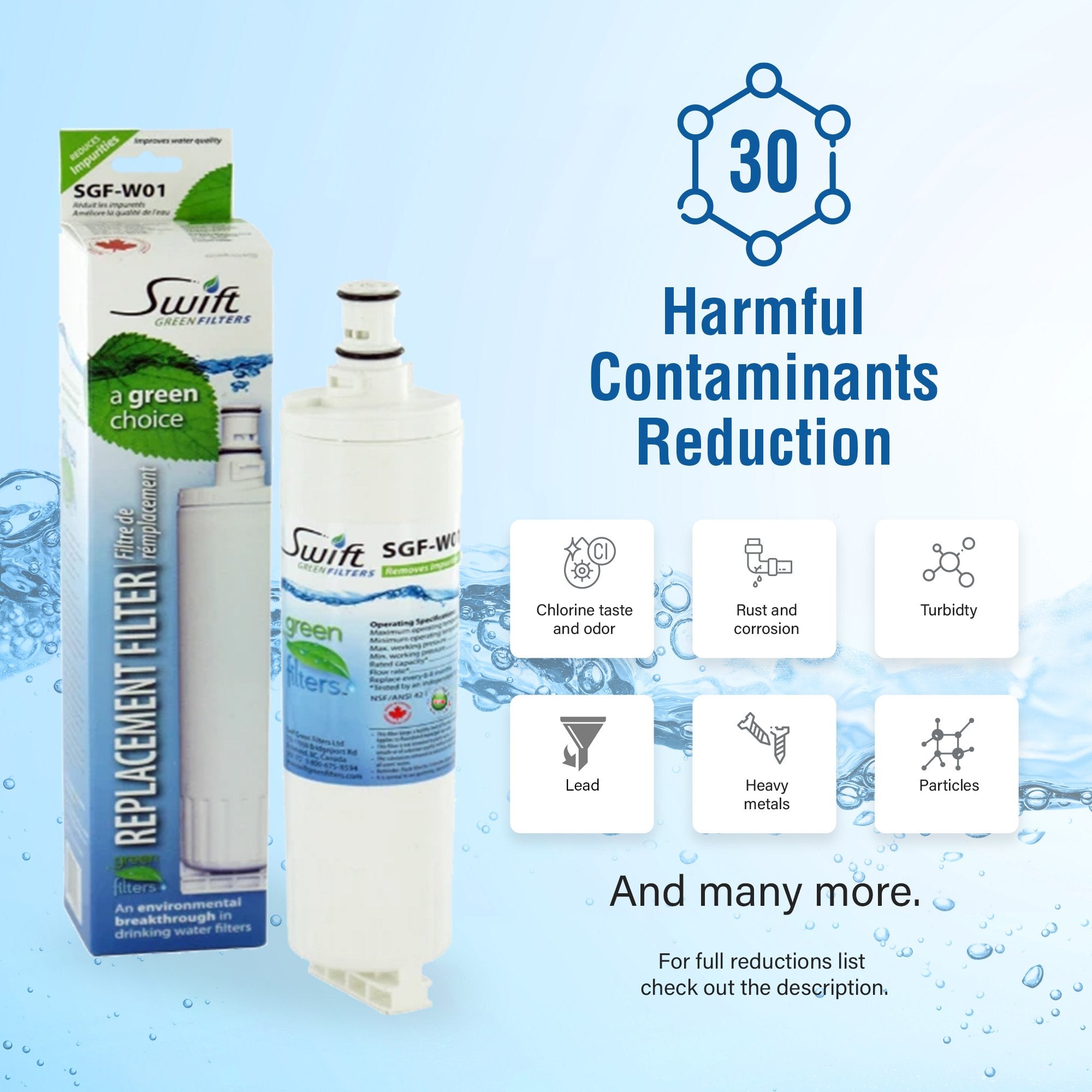 Whirlpool 4396508 Compatible VOC Refrigerator Water Filter