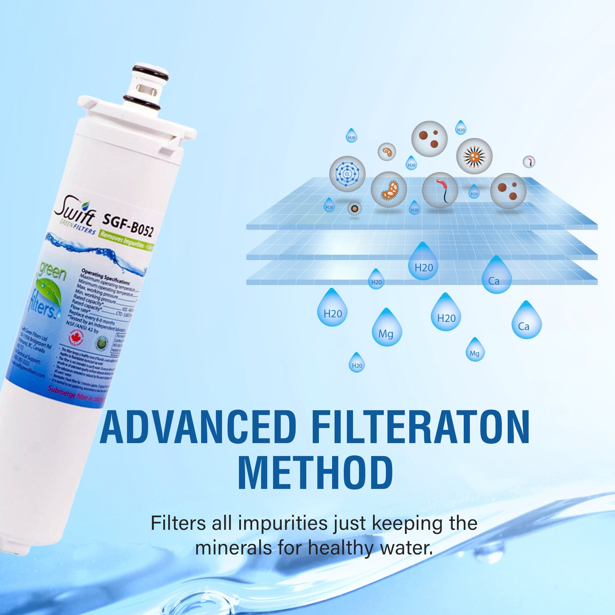 Whirlpool WHKF-R-PLUS Compatible VOC Refrigerator Water Filter